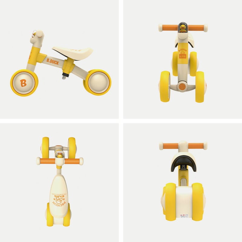 B.Duck - Toddler Balance Bike, Adjustable handlebar, Anti-slip Handle & Wheels, Indoor/Outdoor Ride, Yellow, 1.5- 3 Y - Image 5